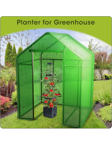 Huerto Elevado MQFORU 145 cm con Autorriego y Enrejado