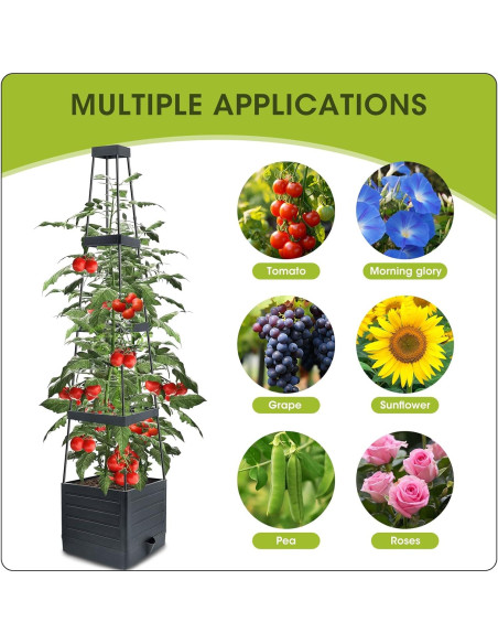Huerto Elevado MQFORU 145 cm con Autorriego y Enrejado