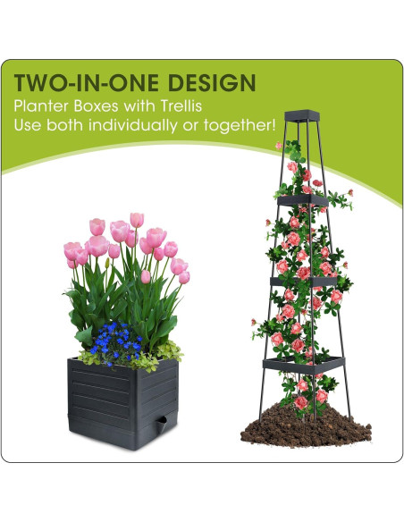 Huerto Elevado MQFORU 145 cm con Autorriego y Enrejado