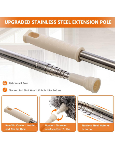 Plumero Extensible Newliton de Microfibra 76 a 254 cm