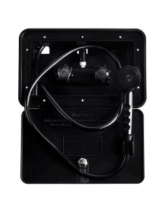 Caja de Ducha Exterior para RV OYMOV - 6.8L, Negra