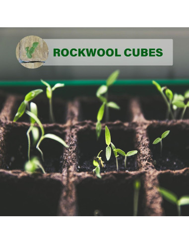 Tapones de Rockwool MI0512 28 Piezas 3.81 cm para Hidroponía