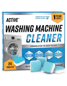 Tabletas Limpiadoras de Lavadora ACTIVE - 24 Unidades Ecológicas
