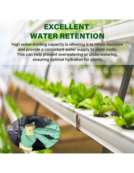 Tapones de Rockwool MI0512 28 Piezas 3.81 cm para Hidroponía