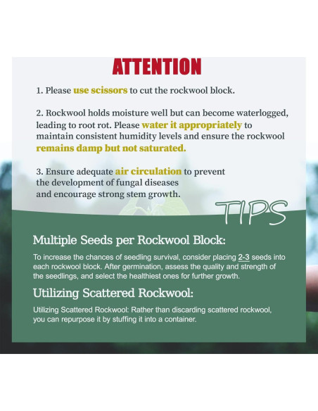 Tapones de Rockwool MI0512 28 Piezas 3.81 cm para Hidroponía