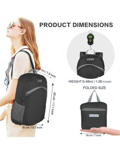 Mochila Plegable Impermeable BEMYGREENBAG 35L para Senderismo 2