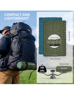 Almohadilla Inflable Naturehike 200x60 cm con Bomba de Pie 2