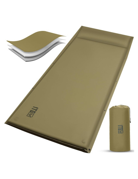 Colchoneta Autoinflable 1TG Tactical para Camping 199.5x70.1cm