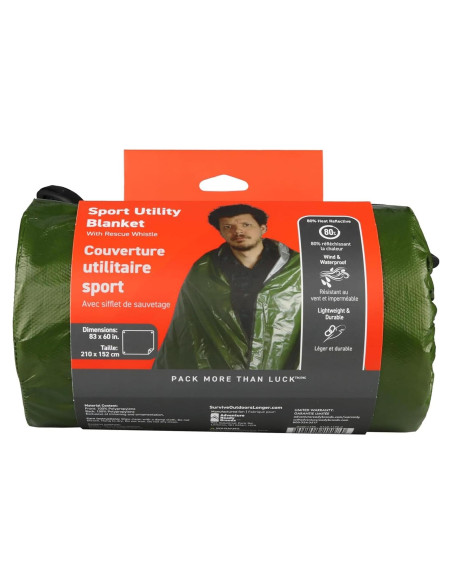 Manta de Emergencia S.O.L. Sobrevivir al Aire Libre Verde