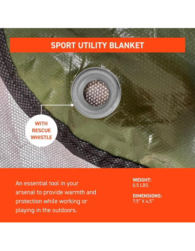 Manta de Emergencia S.O.L. Sobrevivir al Aire Libre Verde