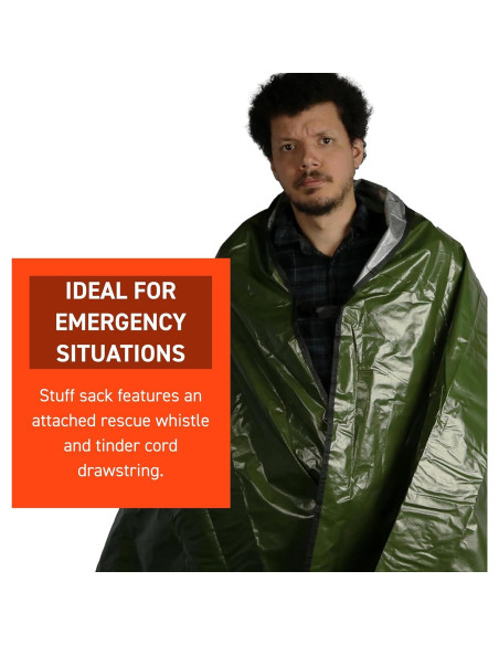 Manta de Emergencia S.O.L. Sobrevivir al Aire Libre Verde