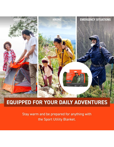 Manta de Emergencia S.O.L. Sobrevivir al Aire Libre Verde