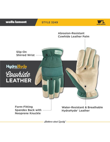 Guantes de Trabajo para Mujer Wells Lamont HydraHyde Pequeños
