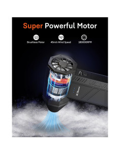 Soplador de Aire Eléctrico KONPAYDE 180000RPM Recargable Negro 2