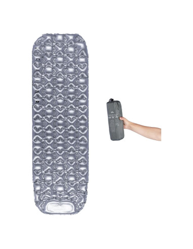 Colchón Inflable Ultraligero iClimb Plata 189x57cm 30s Inflado