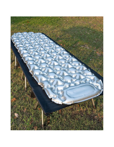 Colchón Inflable Ultraligero iClimb Plata 189x57cm 30s Inflado