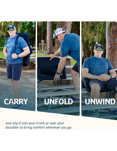 Silla de Estadio Alpcour Reclinable 6 Posiciones Negra