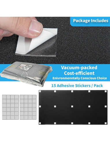 Paneles Acústicos Art3d de Espuma Negra - 4 Piezas 121.92x60.96x5.08 cm