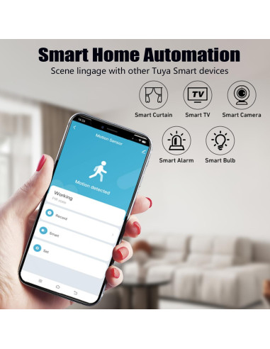 Sensor de Movimiento WiFi SENCKIT Infrarrojo 7m 1-Pack