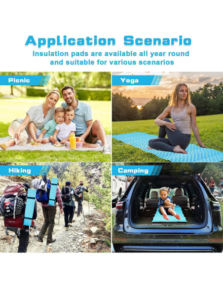 Colchoneta Plegable TIYURENER de Espuma Cerrada 182.88x55.88cm