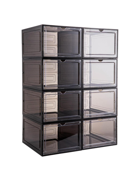 Organizador de Sombreros Attelite - 8 Cajas Apilables XL Negro