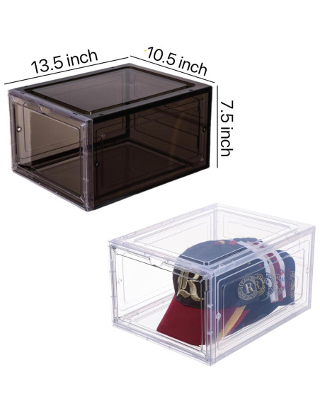 Organizador de Sombreros Attelite - 8 Cajas Apilables XL Negro