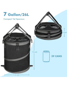 Bolsa de Enfriamiento Colapsable Tirrinia 32 L - Negro 2