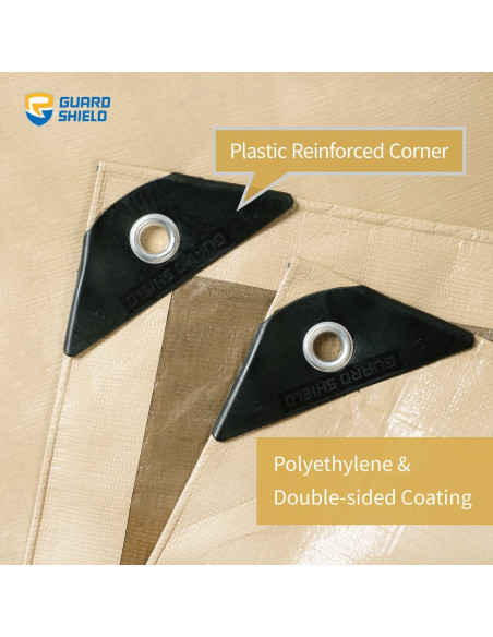 Lona Beige GUARD SHIELD 6x8 Metros Resistente al Agua 10mil