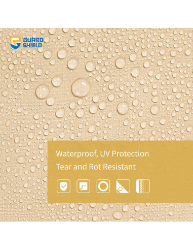 Lona Beige GUARD SHIELD 6x8 Metros Resistente al Agua 10mil