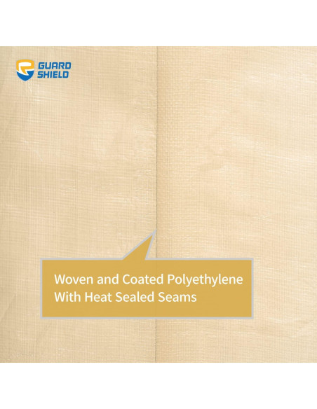 Lona Beige GUARD SHIELD 6x8 Metros Resistente al Agua 10mil