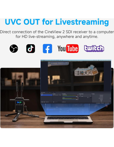 Accsoon CineView 2 SDI Transmisor y Receptor Inalámbrico 450m