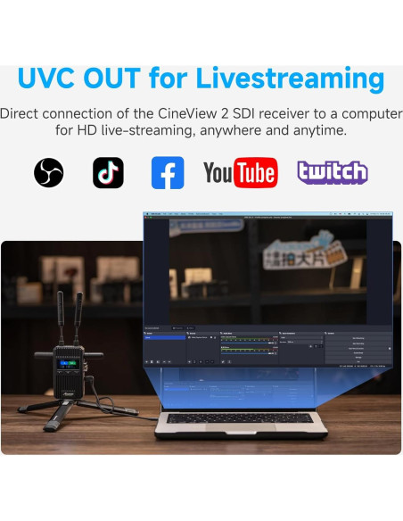 Accsoon CineView 2 SDI Transmisor y Receptor Inalámbrico 450m