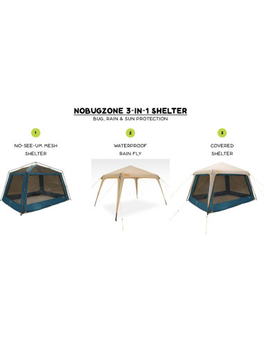 Tolda Eureka! NoBugZone 3-en-1 Camping 365.8x274.3 cm