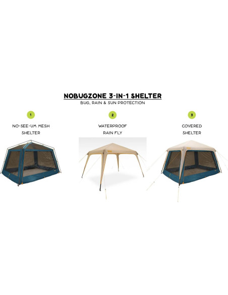 Tolda Eureka! NoBugZone 3-en-1 Camping 365.8x274.3 cm