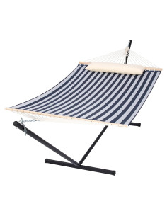 Hamaca Doble SUNCREAT con Soporte 3.7m Azul - 204kg