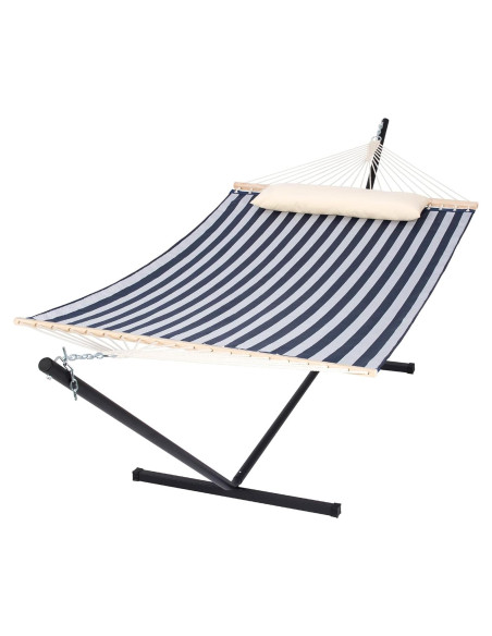 Hamaca Doble SUNCREAT con Soporte 3.7m Azul - 204kg