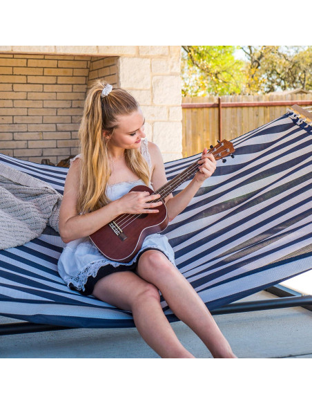 Hamaca Doble SUNCREAT con Soporte 3.7m Azul - 204kg