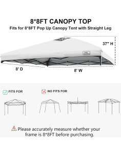 Cubierta de Techo KAMPKEEPER 2.44x2.44m Impermeable UV 50+ 2