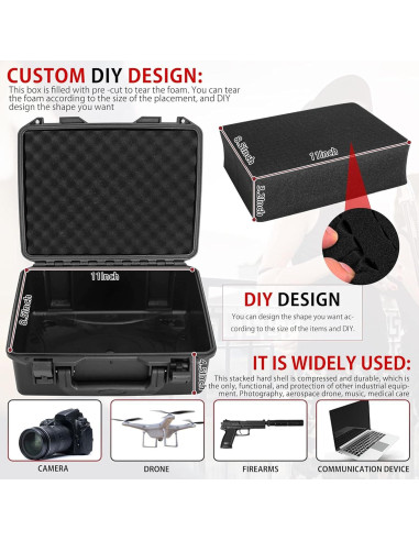Caja Dura Impermeable IP67 ITHWIU para Micrófono y Drones