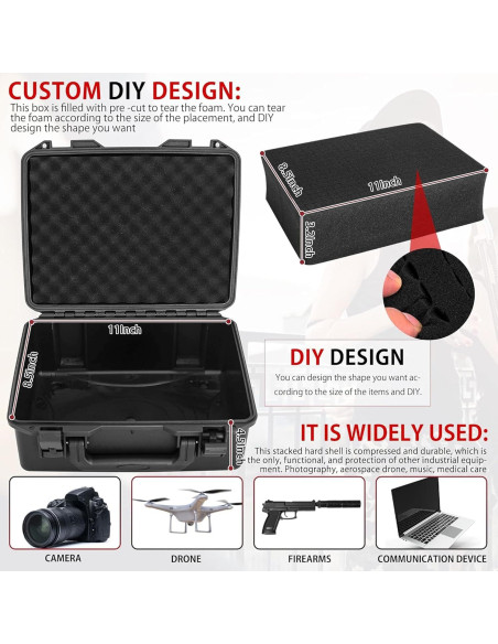 Caja Dura Impermeable IP67 ITHWIU para Micrófono y Drones