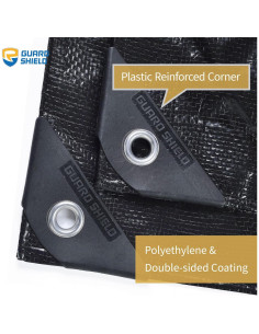 Lona Impermeable GUARD SHIELD 6x6 Pies Negra 6mil 2