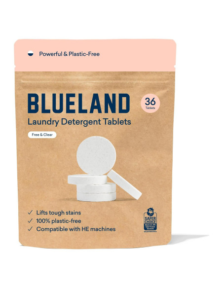 Tabletas de Detergente Ecológicas BLUELAND 36 Unidades Sin Plástico