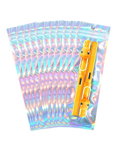 100 Bolsas Holográficas Resellables Motomy 6.1x22.86 cm