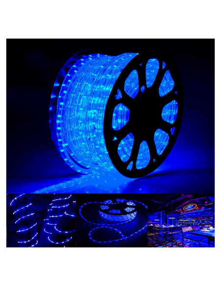Luces de Cuerda LED 15.24 m Jnaurb Azul a Prueba de Agua
