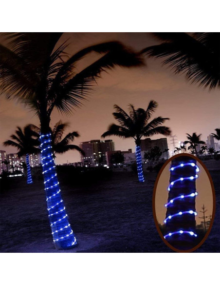 Luces de Cuerda LED 15.24 m Jnaurb Azul a Prueba de Agua