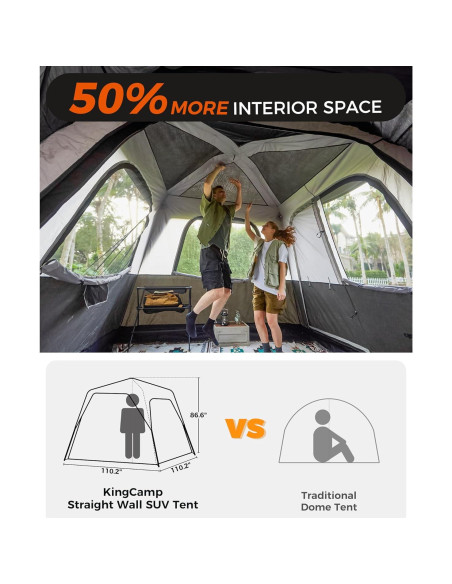Carpa de Camping KingCamp SUV Instantánea 5 Personas Impermeable