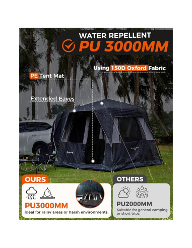Carpa de Camping KingCamp SUV Instantánea 5 Personas Impermeable