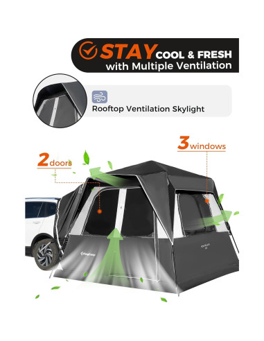 Carpa de Camping KingCamp SUV Instantánea 5 Personas Impermeable