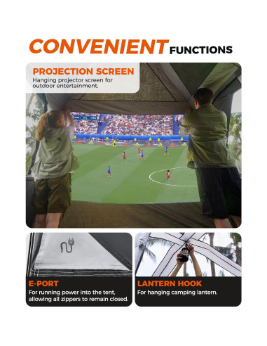 Carpa de Camping KingCamp SUV Instantánea 5 Personas Impermeable