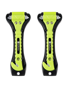 Martillo de Seguridad para Automóvil Husfunov 2-en-1 Verde